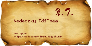 Nedeczky Tímea névjegykártya