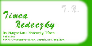 timea nedeczky business card
